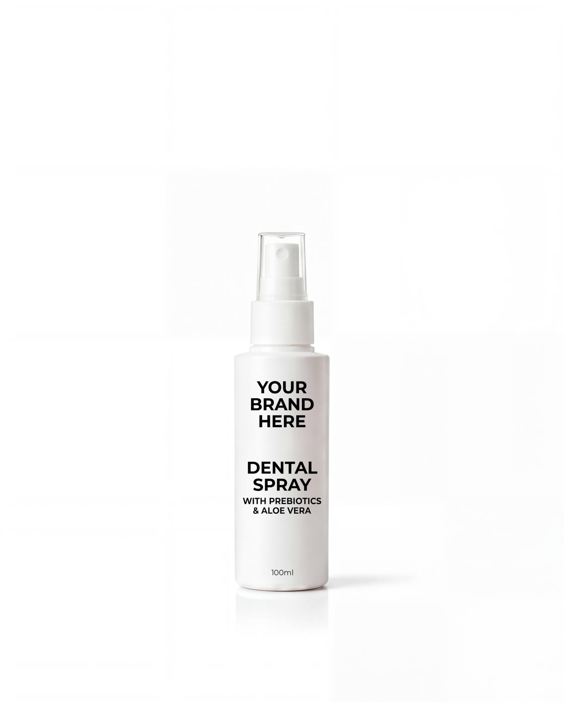 Dental spray with prebiotics& aloe vera (for microbiome balance) | 100 ml — white label